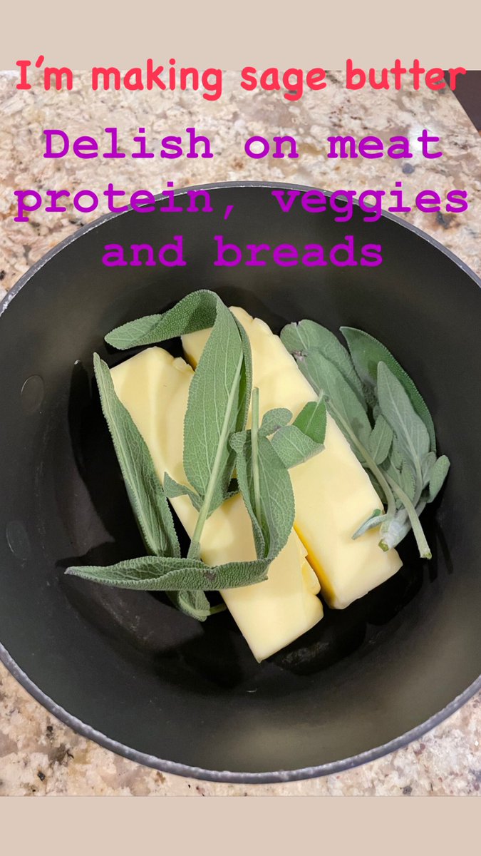 PaulaMaier3's tweet photo. Make sage butter at home.
Add to proteins, veggies, soups and bread.
#delish #homecooking #healthyfood #allthingsinmoderation https://t.co/5AR7L0FAy2