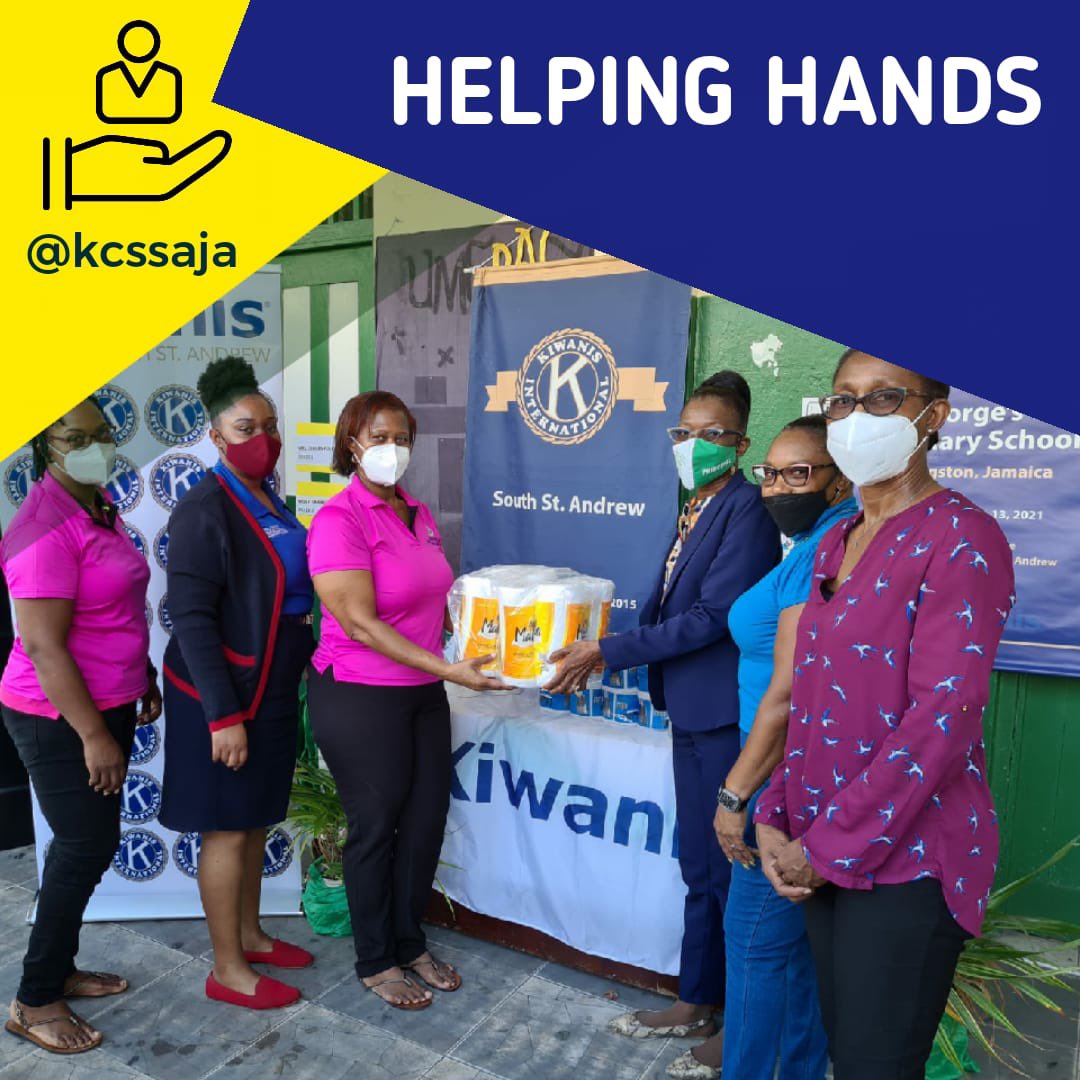 kcssaja's tweet photo. "Helping Hands and Praying Lips" KCSSA visited the St. George's Girls Primary School on Friday, January 28, 2022 to donate sanitizers, hand towels..etc to assist the school with back to school readiness. #HELPINGHANDSPROJECT https://t.co/245yqP4PFr