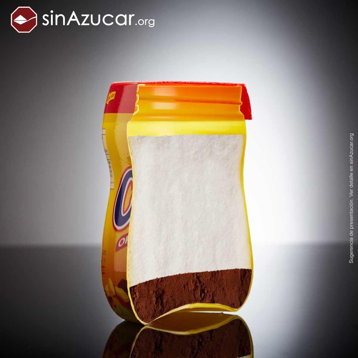 Un bote de Cola Cao tiene el 70% de azúcares.