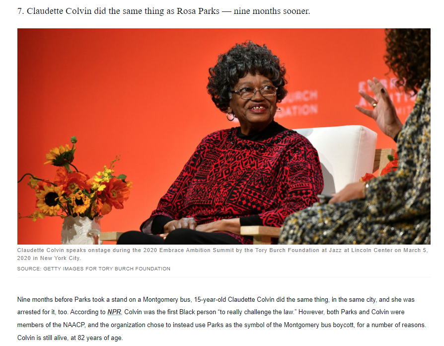 aneWedu's tweet photo. Today's #BHM Trivia that I shared with my school was a surprise to me. You will be even more surprised to find out why Ms. Colvin was not chosen by the NAACP to represent the movement. #BlackHistoryMonth #BHMFact #Trivia https://t.co/LLPSQOEU31