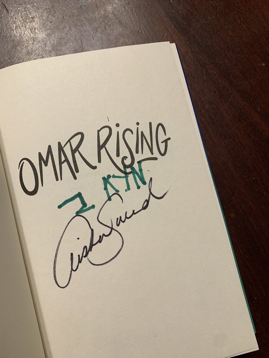 After reading the replies of my kiddo adding his signature to my author copies, why not a quick giveaway of one of these “special editions” of OMAR RISING? RT for a chance to win and I’ll randomly pick one person tonight to send this to!