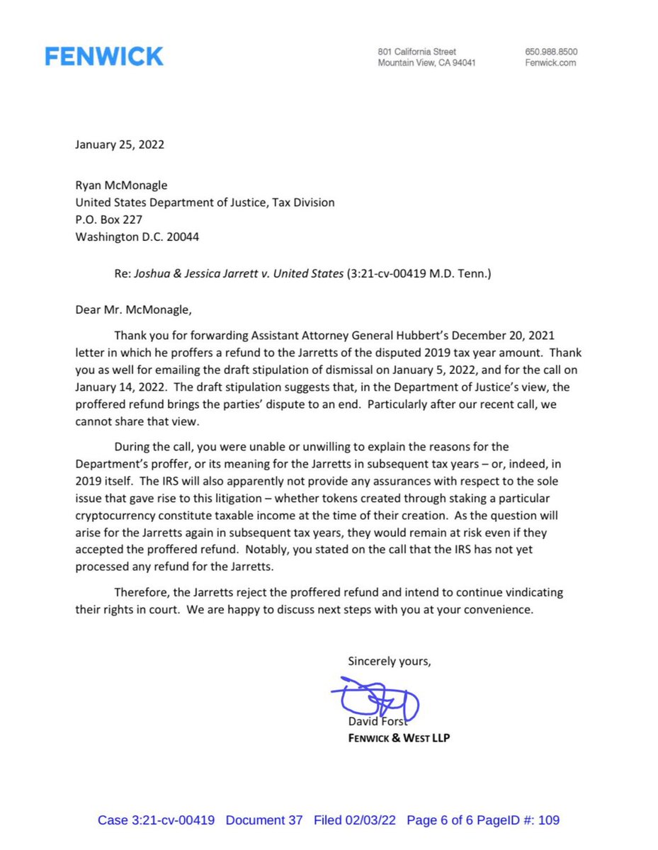 nohardforks's tweet photo. But I refused the offer, because I know that until my case receives an official ruling, I have no certainty they won’t try to tax me again. https://t.co/qrHU9iR3pf