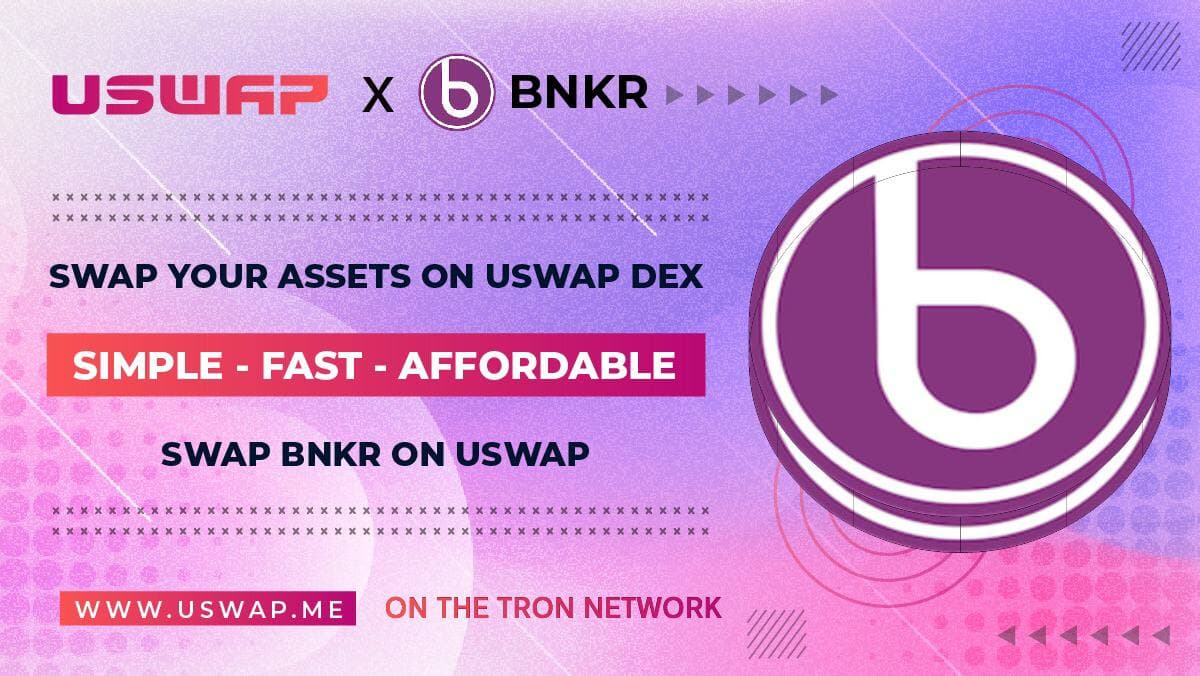 #BNKR is listed at #Uswap DEX with trading pair #BNKR / #UME
Provide liquidity with #bnkr /#ume to earn swap fees and farm #UME token. 

We welcome users to trade, provide liquidity, and farm #UME at uswap.me  ❤️

#defi #tron #uswap #DeFi #trading #crypto