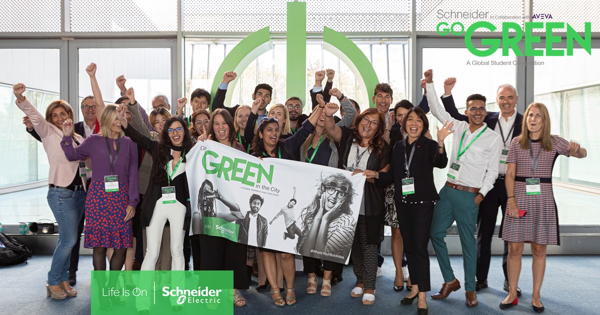 Great news❗ The #SchneiderGoGreen competition is now open. What do you need in order to join? 1. A bold idea💡 2. A teammate 👬 3.The belief to make a more sustainable future.🌐 What are you waiting for? Register here today before the deadline.💪 ▶️ spr.ly/6013KzOeJ