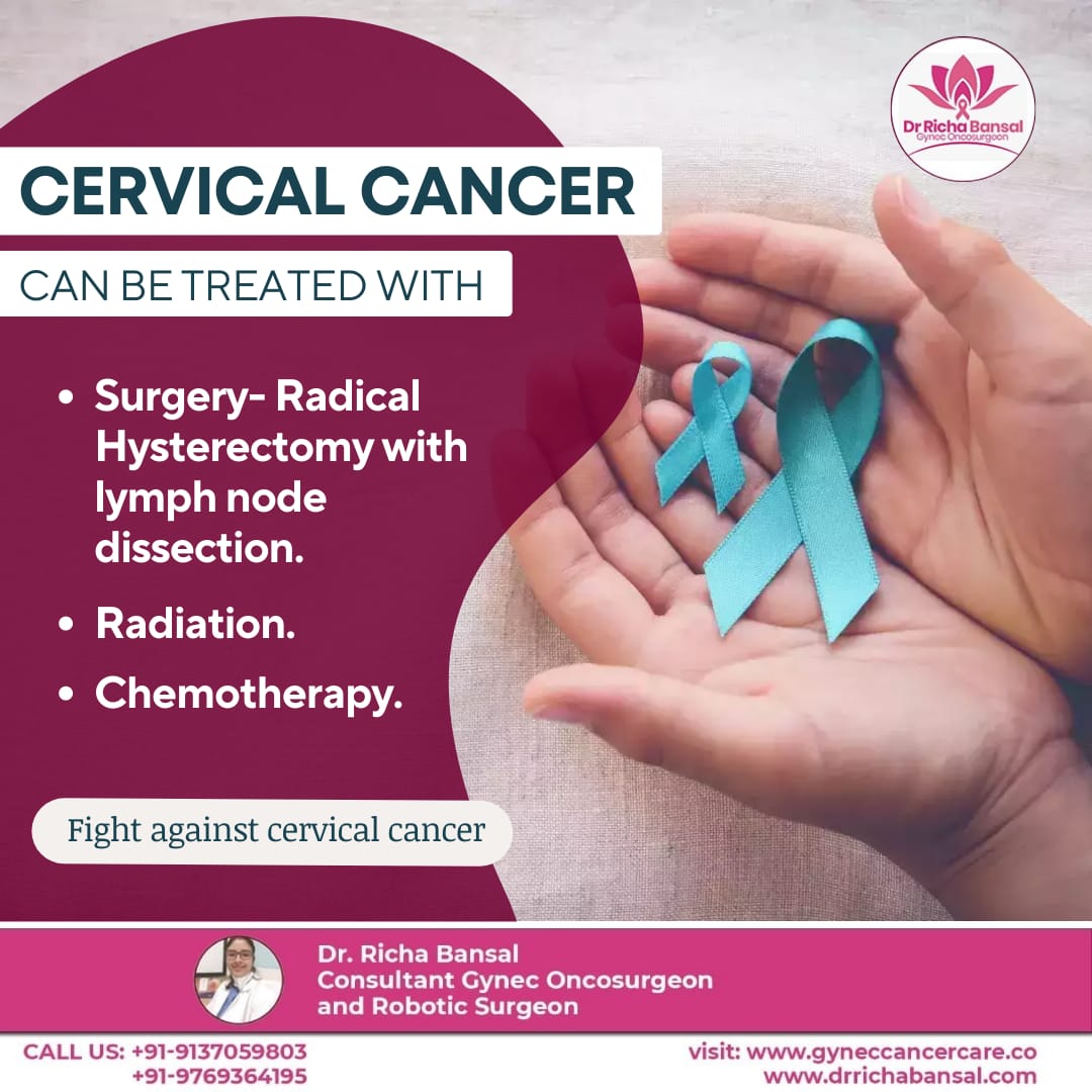 The cervical cancer treatment you have will depend on:
 the size and type of cervical cancer you have
 where the cancer is
 if it has spread
 your general health

#cervicalcancer #cancer #chemotherapy #oncology #oncologist #Mumbai