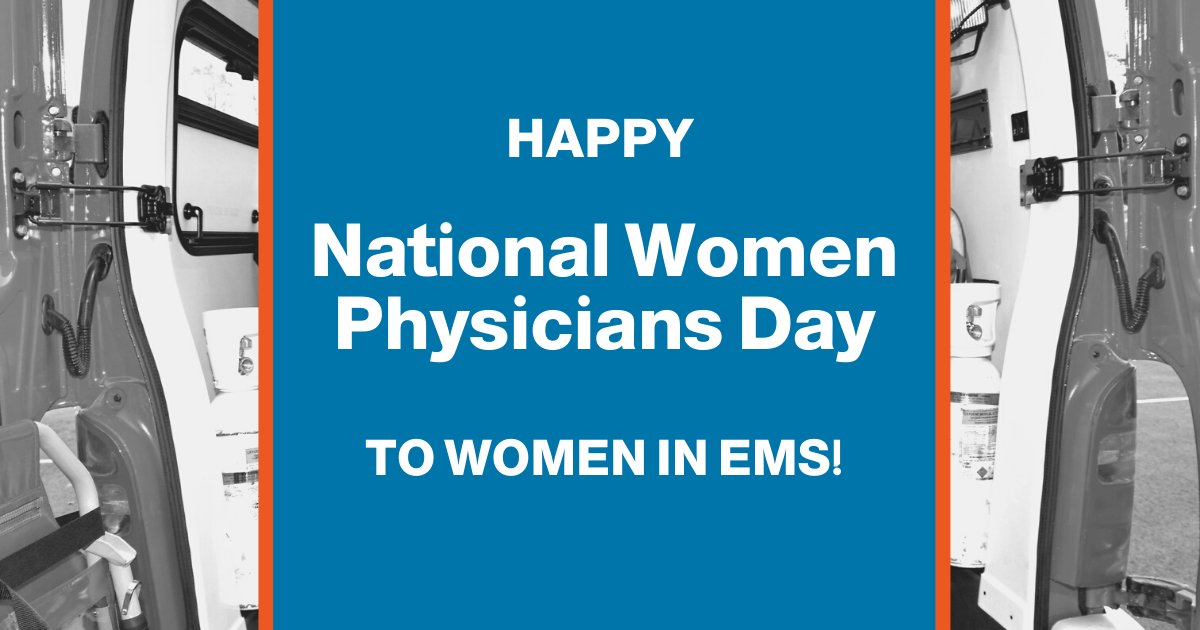 Today is #NationalWomenPhysiciansDay, and we would like to recognize all of the incredible women physicians in EMS. Tag a woman in EMS who is making an impact!