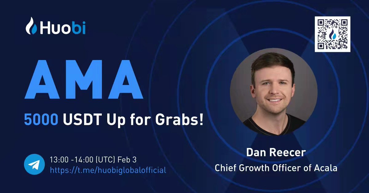 HuobiKnights's tweet photo. 🔥Huobi ❌Acala AMA 
 👏👏👏  5000 USDT Up For Grabs！

⏰13:00 - 14:00 (UTC)  Feb 3

✅Share the event poster with link https://t.co/OmMRwMgl5M 
✅Submit Huobi Global UID

More rewards to win in the quiz😻 

Rules &amp; submit here👇
https://t.co/t9xZxeQjgC https://t.co/tsetGExZS3