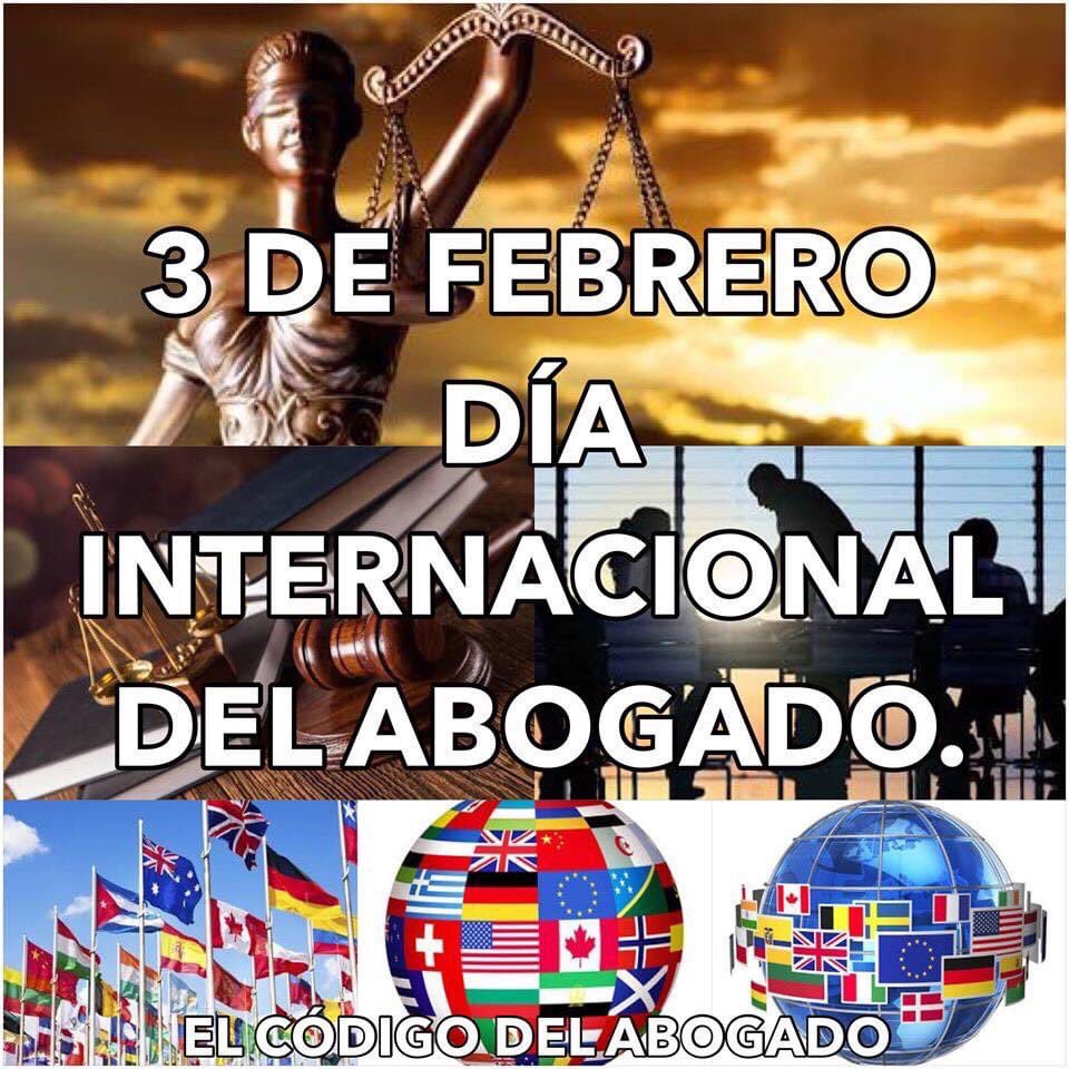 CodigodeAbogado's tweet photo. Feliz Día Internacional de la Abogada y el Abogado https://t.co/u9axzmUgXO