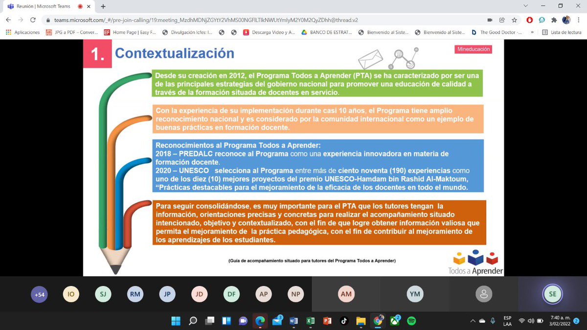 luxaraque's tweet photo. Encuentro de formación PTA a tutores CICLO APERTURA-2022, CDA el acompañamiento situado como estrategia de mejoramiento de la práctica pedagógica docente, secretaría de educación de Magdalena. @PTA_Colombia @Mineducacion @sedmagdalena1 @MagdalenaGober @albertoemiprado https://t.co/uW80RgZN4p