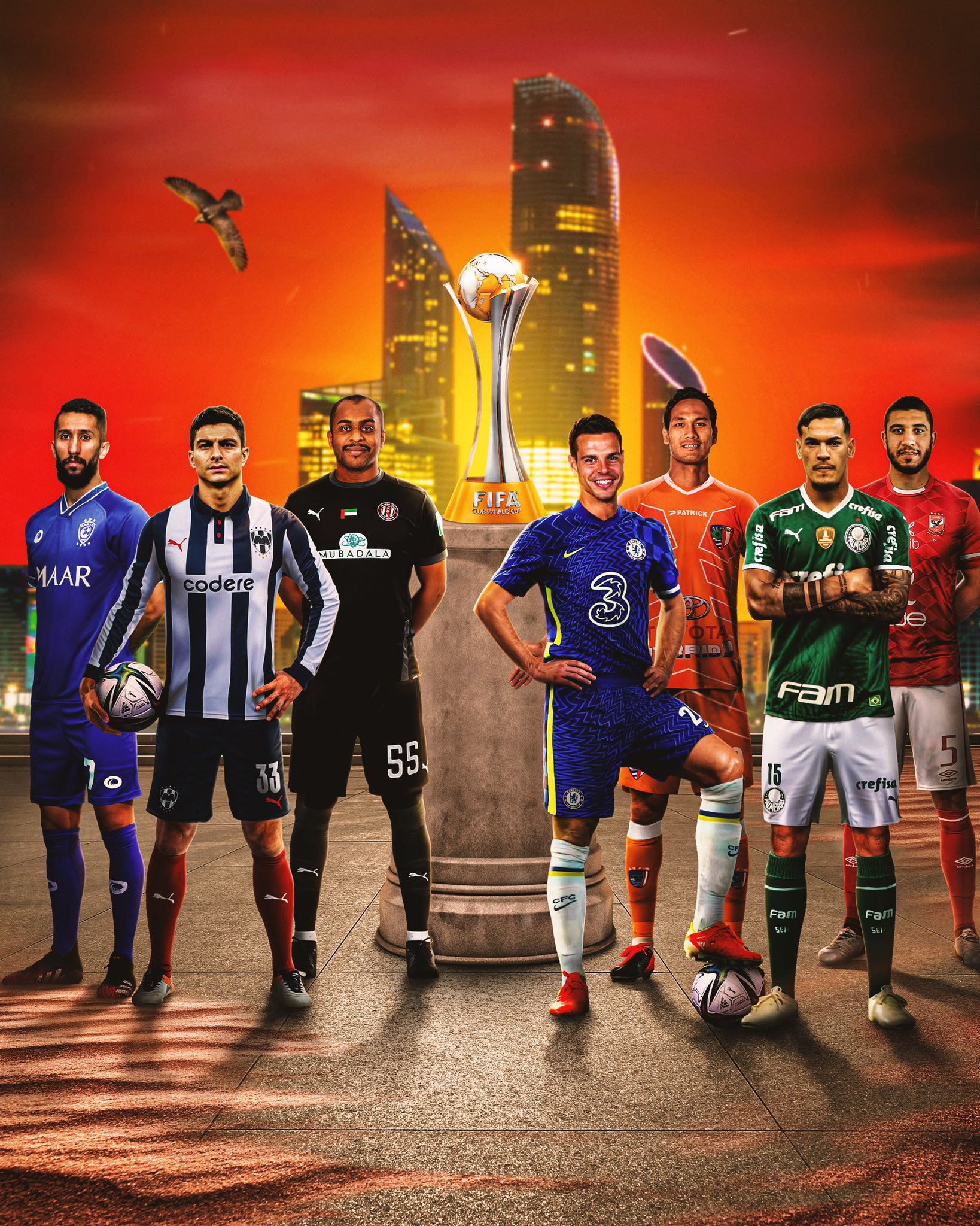 FIFA World Cup on X: The #ClubWC has arrived. Who are you cheering on?  @Alhilal_FC 🇸🇦 @Rayados 🇲🇽 @aljazirafc 🇦🇪 @ChelseaFC 🏴󠁧󠁢󠁥󠁮󠁧󠁿  A.S Pirae 🇵🇫 @Palmeiras 🇧🇷 @AlAhly 🇪🇬  / X