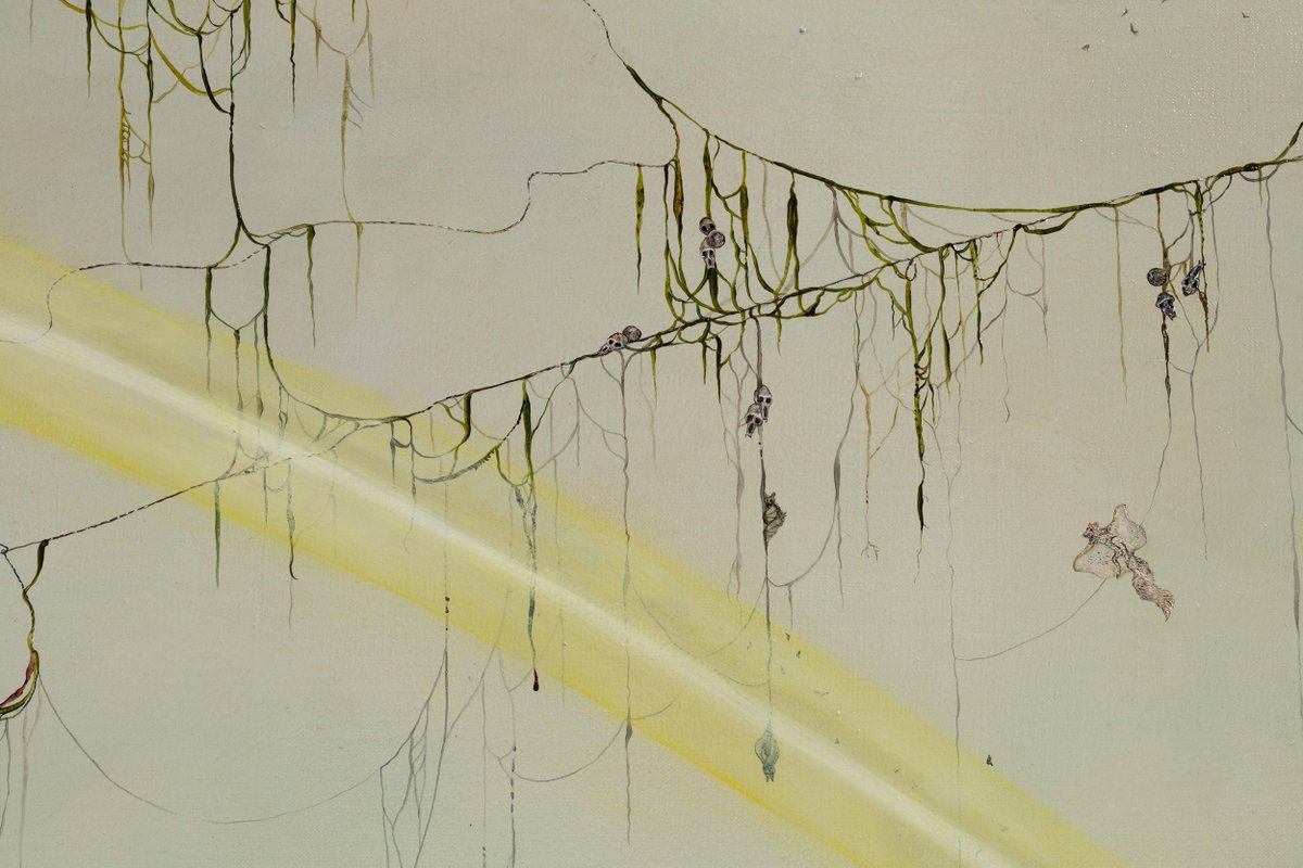 MuseoNovecento's tweet photo. Nelle intricate trame pittoriche di #AnjSmith vengono esplorati temi quali identità, erotismo e mortalità.
Paesaggi selvaggi, creature ambigue, animali esotici e tessuti leggeri animano le tele dell’artista, scandagliando le infinite possibilità di un sublime contemporaneo. https://t.co/p5bK669sHu