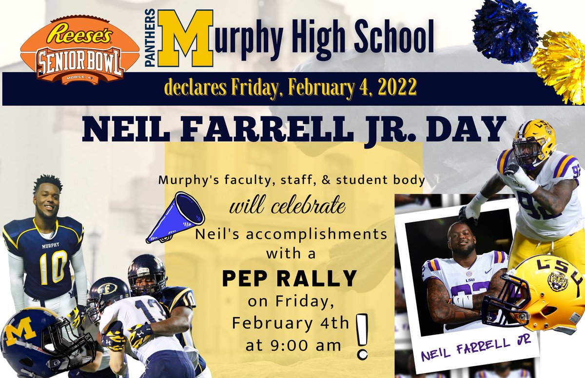 🏈Representing US as a Murphy High Panther!!!!! Proud of him <a href="/realspillneil/">Neil Farrell</a> and GO PANTHERS!!! #PantherPride
