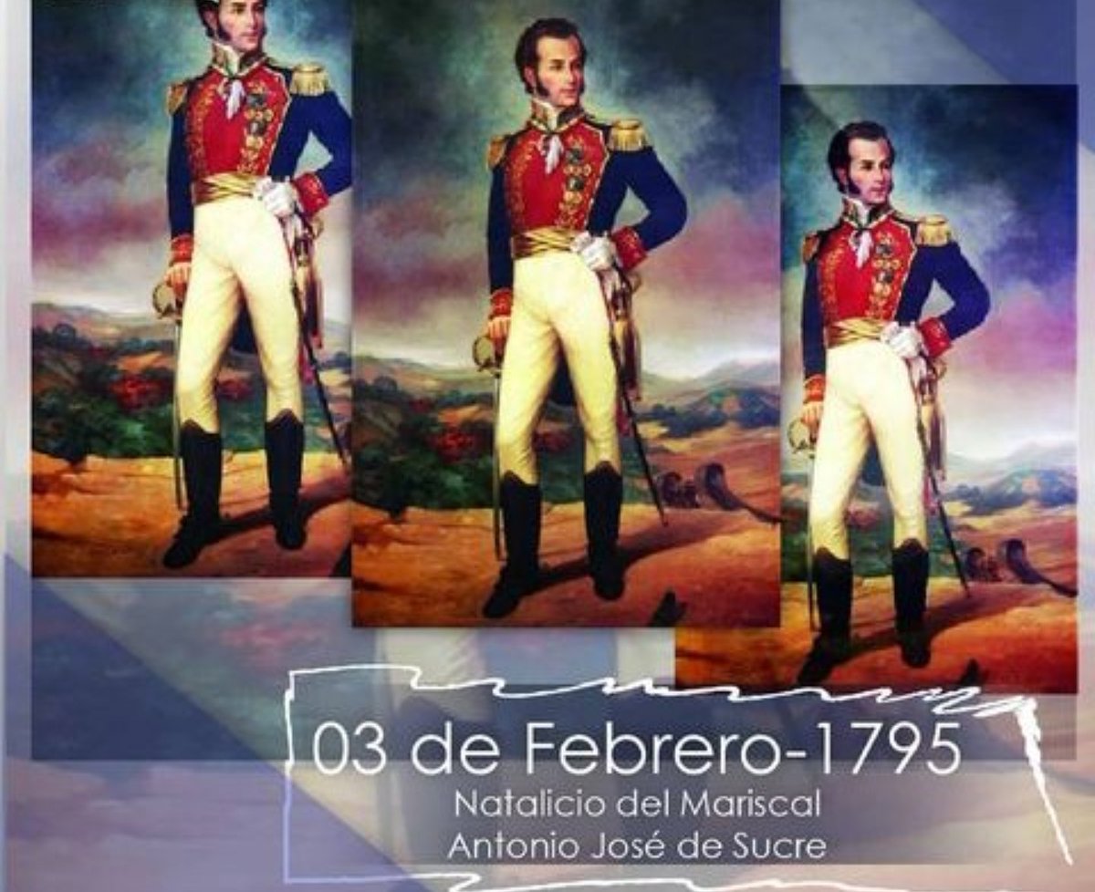 JoseVargas1786's tweet photo. Hoy celebramos el natalicio de uno de los hombres más grandes e importantes en la historia independentista de Venezuela y toda América Latina. El Gran Mariscal de Ayacucho; ANTÓNIO JOSÉ DE SUCRE https://t.co/1Dq1vwYHIh