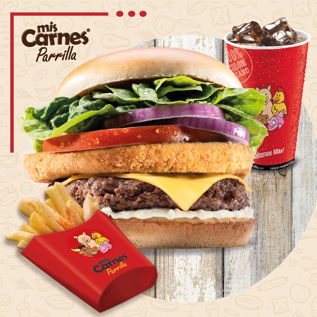 cual_estuplan's tweet image. #jueves de #hamburguesa🍔! Tu favorita por sólo $16.900 + 🍟y🥤 Hoy #LaMixta con carne, pollo apanado, queso Cheddar, cebolla, tomate y lechuga Domicilios🇨🇴 ➡️ bit.ly/2AYe9d4 📃Menú miscarnesparrilla.com *Promo para domicilios y plazoletas

Vía @MisCarnesP