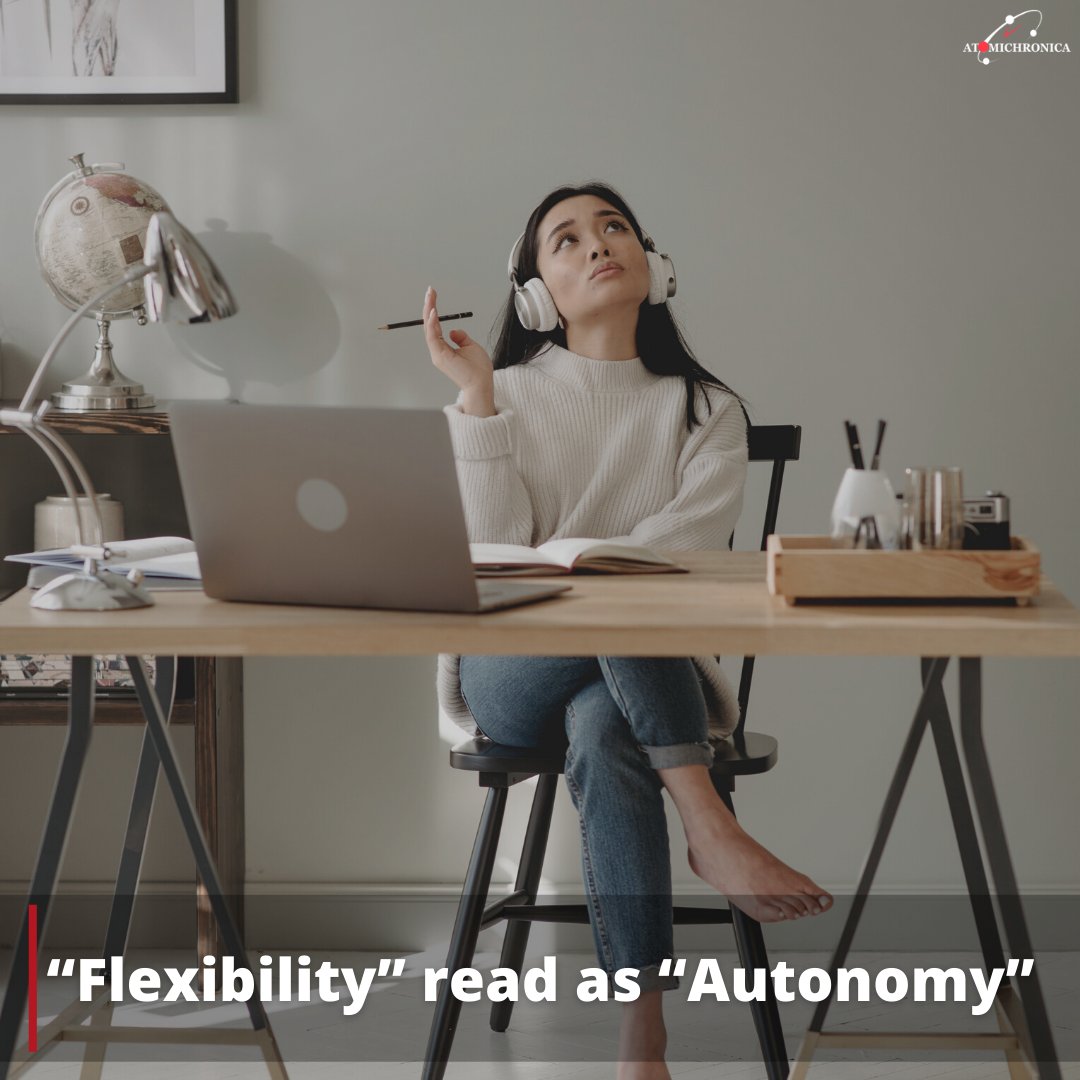atomichronica's tweet photo. Hybrid Work Report 2021 shows that “flexibility” is more important to 59% of employees today than salary or other benefits. 61% of people said they would prefer to decide themselves whether to come to the office or work from home. https://t.co/mN7OSChFLl