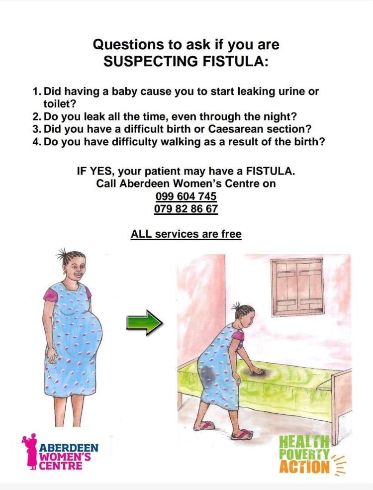 Aberdeen Women's Centre provides completely free, life changing surgery to women & girls suffering with #ObstetricFistula. #Fistula is a devastating problem as a result of obstructed & difficult labour, or surgery. Please share widely!

@AbWomensCentre #EndFistula #SaloneTwitter