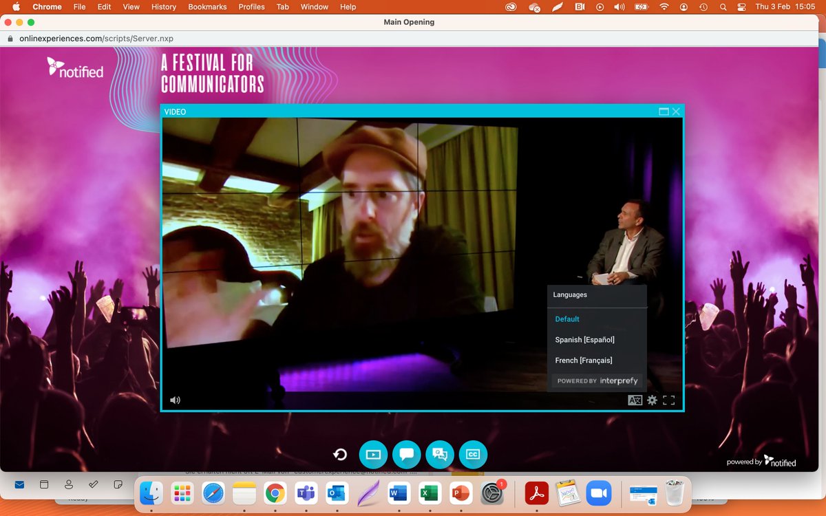 Interprefy's tweet photo. #TedLasso star @brendanhunting and @s57benchodor now live and interprefied at #NotifiedFest2022 https://t.co/KuVtnO68RN