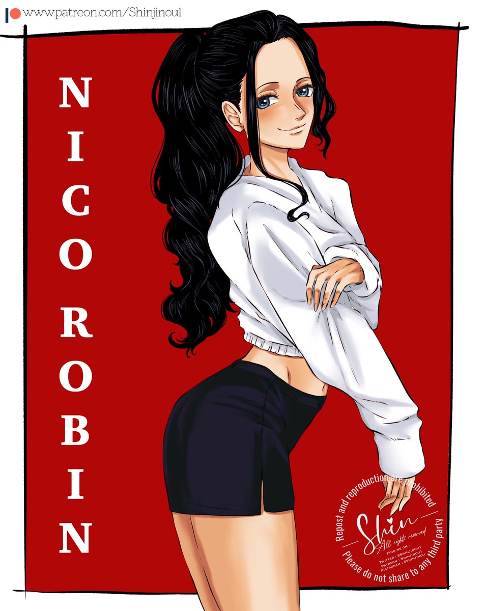 Shinjinou1's tweet photo. Her ( ＾∀＾)

#NicoRobin 
#ONEPIECE https://t.co/dlzT4FHUbO