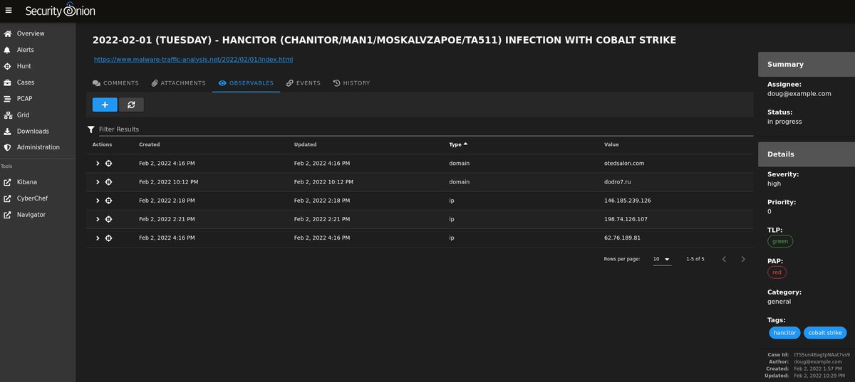 securityonion's tweet image. Today&apos;s quick #malware analysis with #SecurityOnion: #Hancitor and #CobaltStrike pcap from 2022-02-01!

Thanks to @malware_traffic for sharing this pcap!

More screenshots:
blog.securityonion.net/2022/02/quick-…

#infosec
#infosecurity
#ThreatHunting
#IncidentResponse