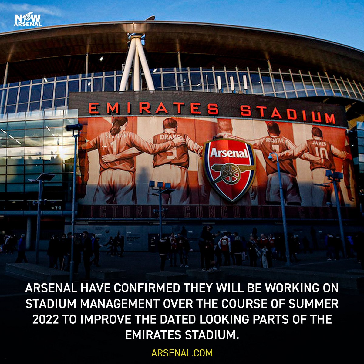 The Emirates Stadium is in for a renovation come the end of the season…  Arsenal have already done work at London Colney and the interior parts of  the Emirates Stadium (dressing rooms,, image size:1200x1200