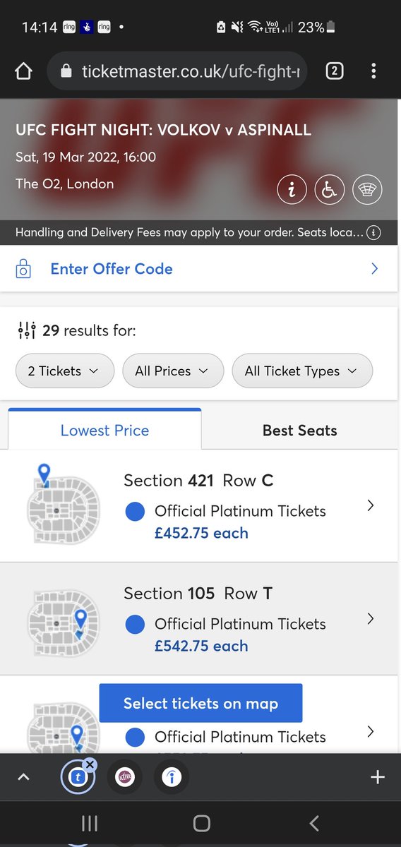 New2bluebjj's tweet photo. I thought @TicketmasterUK where clamping down on this bullshit? Straight up theft. https://t.co/NDBwguflR5
