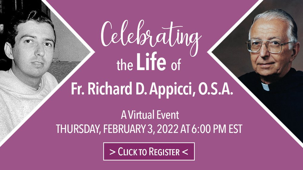 Join us this evening to celebrate the life and work of Fr. Richard D. Appicci, O.S.A.  augustinianfund.org/fr-appicci-eve…