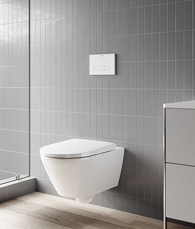 Duravit's tweet photo. Behind-the-wall technology is essential. Our new DuraSystem® in-wall tank and carrier allows for the perfect installation of #wallmounted toilets. An optimal solution for #SensoWash, #DuraSystem can also be paired with our 30+ wallmounted toilet models. https://t.co/lgvUvbNDf3 https://t.co/ZOhy8pOg4v