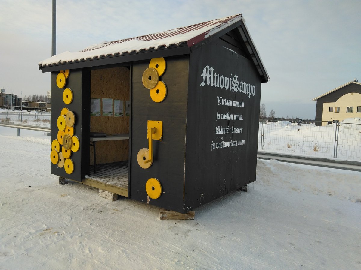 MuoviSampo's tweet photo. MuoviSampo -keräyspiste siirrettiin tiistaina Kauhavalle abc-aseman parkkipaikan RINKI-ekopisteen läheisyyteen. Sampo on Kauhavalla otettu heti aktiivisesti käyttöön. Piste auki koko helmikuun. Tervetuloa! https://t.co/k3mN8f16ZH