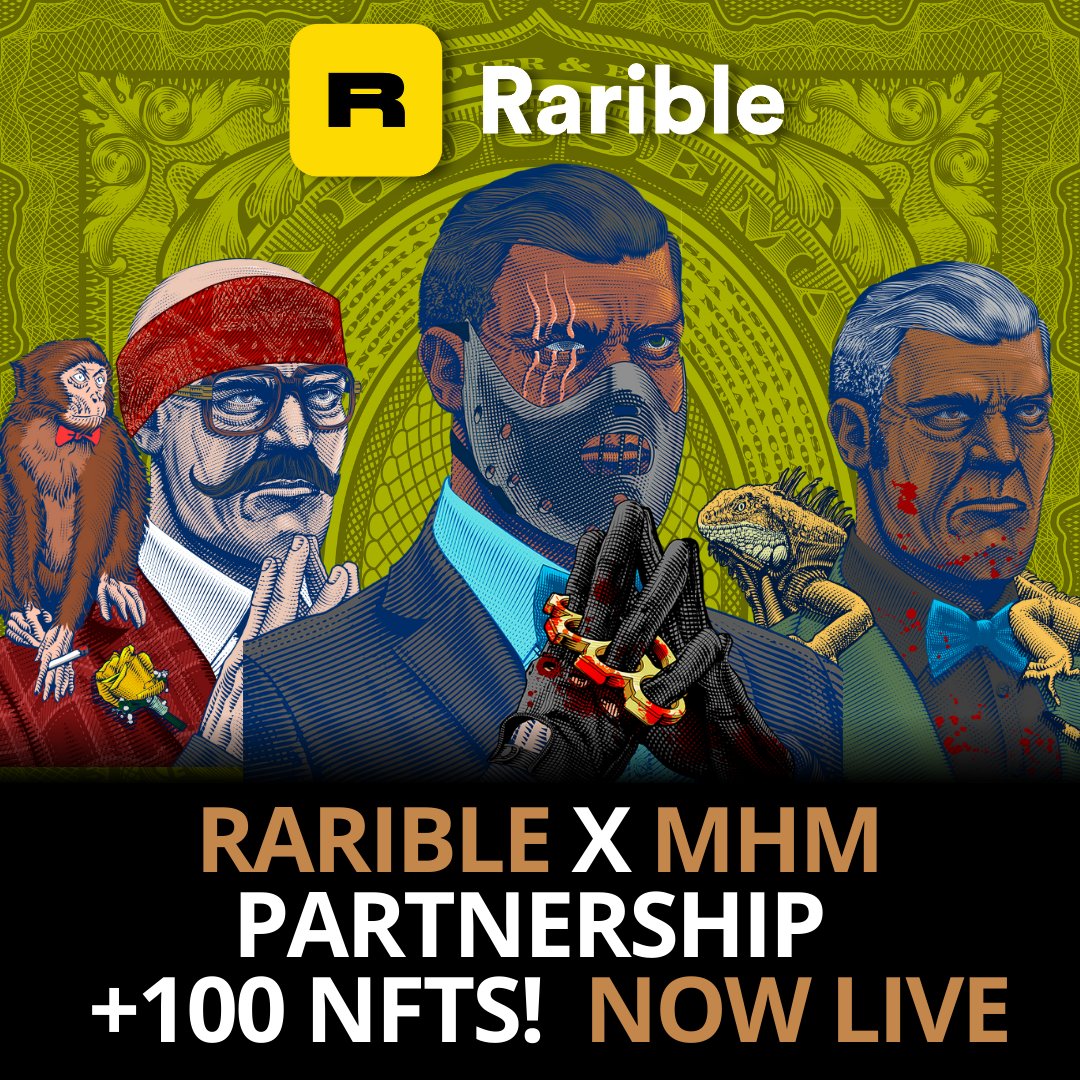 Announcing Meta House Mafia x @Rarible 's Partnership 🙌 🎉🤌

Exclusive: There are ONLY 100 available on a first come first mint basis.
List: .06 Ethereum

Available Now:
👉rarible.com/mhmofficial/it…