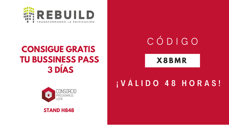 ConPassivHaus's tweet photo. 📢 Consigue tu pase gratis para @rebuildexpo.
👉Entra en el link y regístrate con el código: https://t.co/RqP7k9l86g
Disponible 48H, ¡inscríbete ya!
#ECCN #PassivHaus #EficienciaEnergética #AhorroEnergético #ConstrucciónSostenible #EdificiosSanos #ConstrucciónConsciente https://t.co/YC4obga5Z4