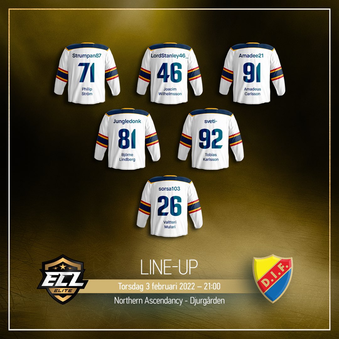 Djurgården Hockey Esport (@difhockeyesport) on Twitter photo Matcher mot <a href="/nor_eashl/">Northern Ascendancy</a> i ECL ikväll.
Kl.21:00
Sänds på twitch.tv/djurgardenhock…
#sportsgamerGG #kouvolanlakritsi #Mukanawilhelm <a href="/SportsGamerGG/">SportsGamer</a> Matcher mot <a href="/nor_eashl/">Northern Ascendancy</a> i ECL ikväll.
Kl.21:00
Sänds på twitch.tv/djurgardenhock…
#sportsgamerGG #kouvolanlakritsi #Mukanawilhelm <a href="/SportsGamerGG/">SportsGamer</a>