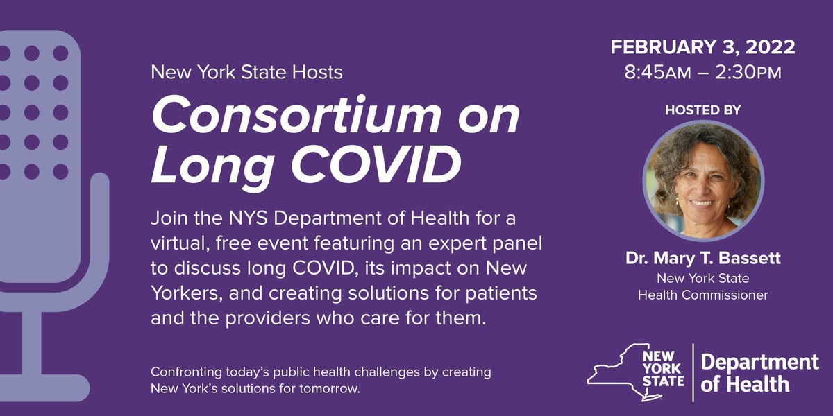 DrMaryTBassett's tweet photo. Live now - NYS Consortium on Long COVID. Watch here: https://t.co/rIKds9jR9S https://t.co/VRT3rFlOsw