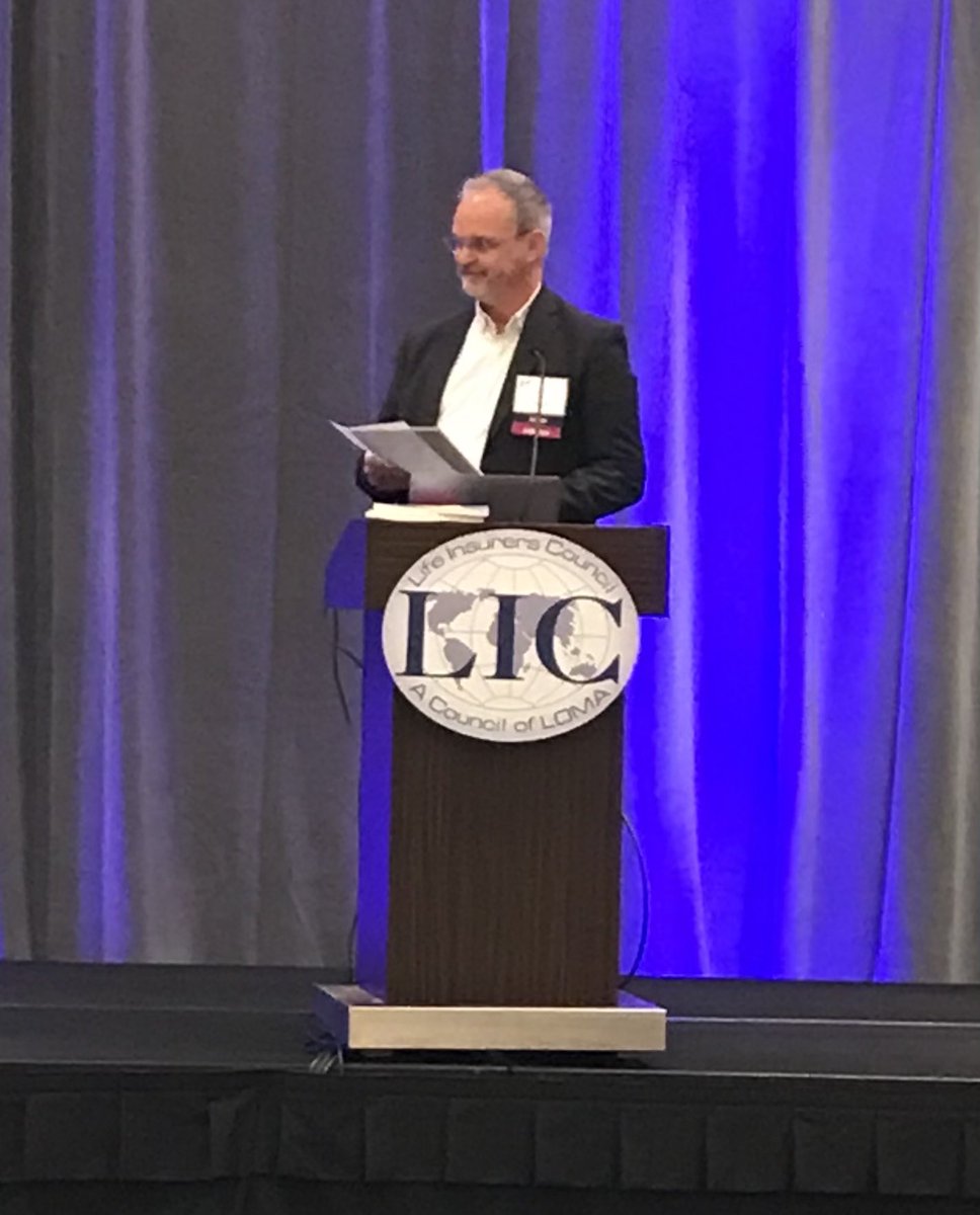 LIC's new 2022 Board Chair Francois Duguay of Optimum Life Re addresses the attendees of the LIC Annual Conference in Orlando #LICmeets