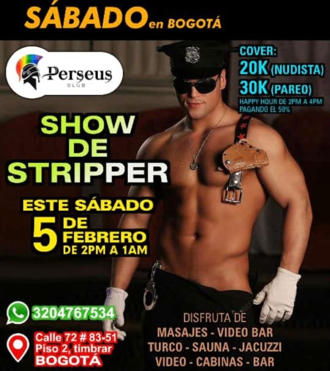 Cityin_com_co's tweet photo. Sábado en @ClubPerseus #streppers #saunasgay #bogotagay #bogotadiversa https://t.co/ypyw1kiA7W