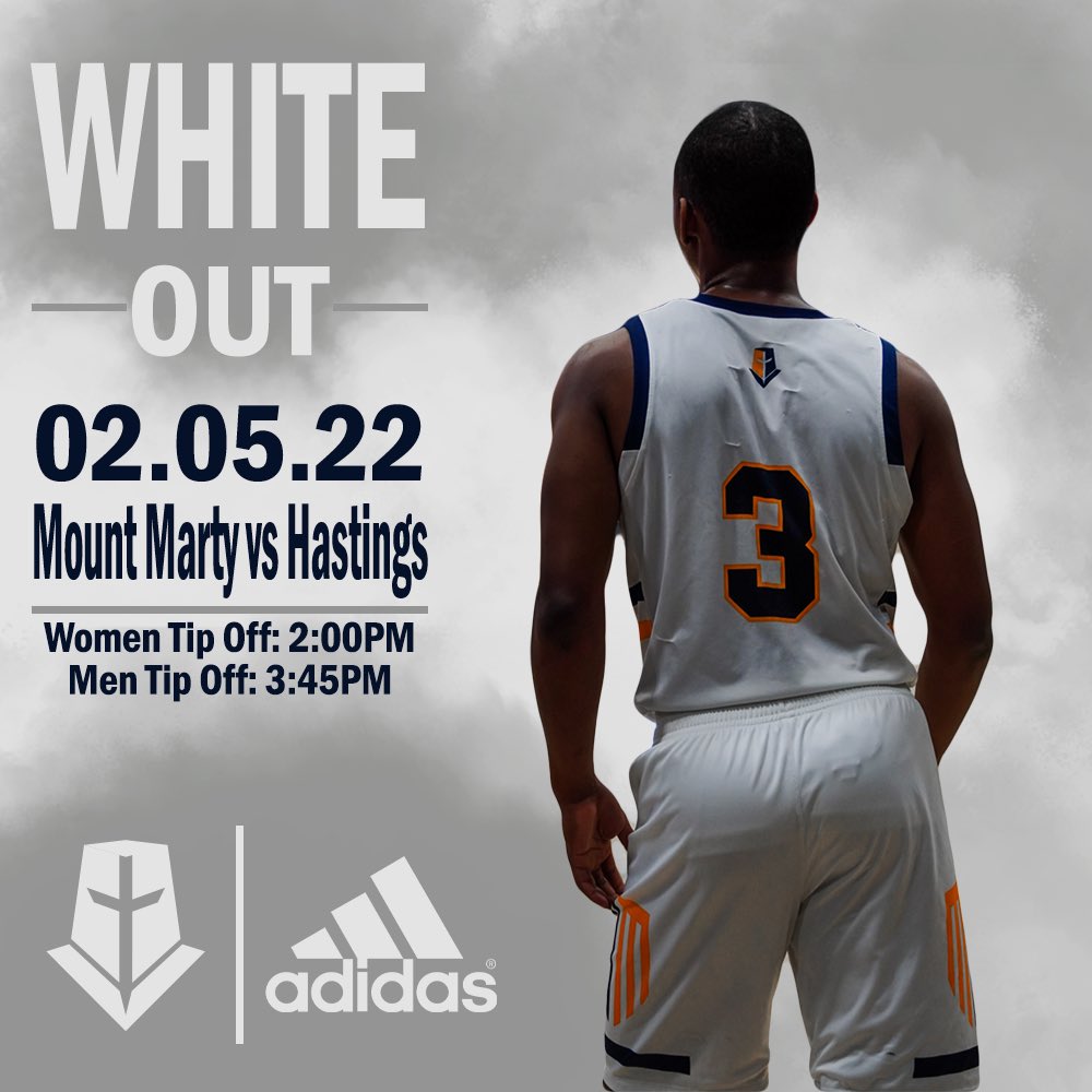 There’s a white out coming to Cimpl Arena! Be there this Saturday as we take on Hastings College! 

Free T-shirts will be given to the first 150 Students at the game! #WhiteOut #MountUp ⚪️⚪️⚪️