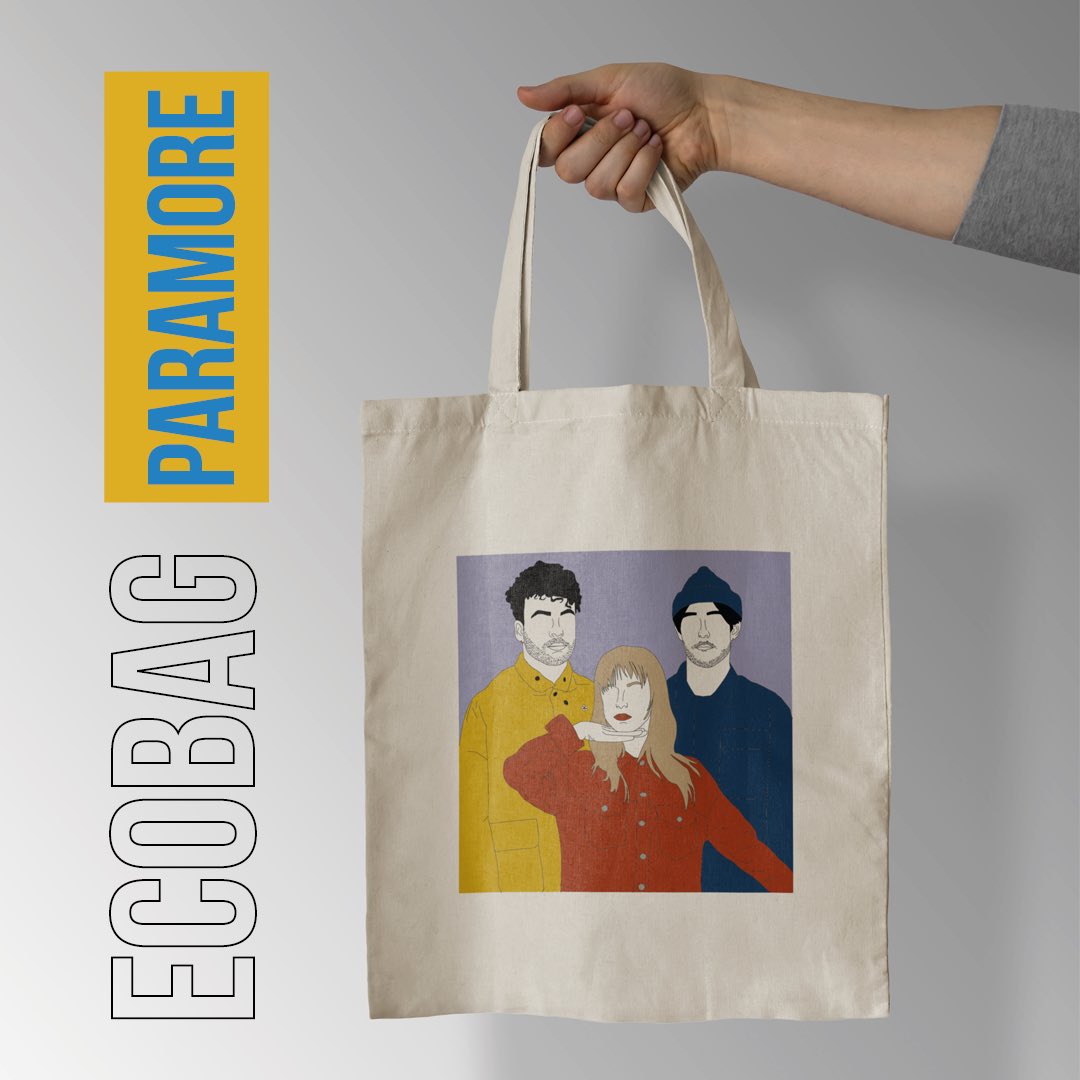 Meu marido tá fazendo ecobag personalizada e pintada a mão. 
Ele fez essa da nossa bandinha do coração e seria massa se vocês ajudassem a divulgar dando RT 🥺

Saudades bbs <a href="/paramore/">paramore</a> 

IG: @artesobrepincel