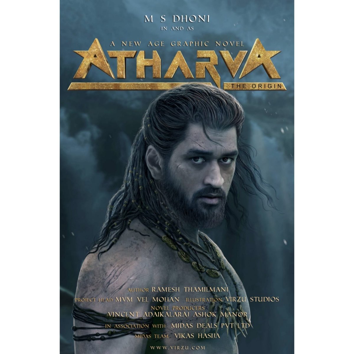 sported_tnec's tweet photo. On Wednesday, Former India skipper Mahendra Singh Dhoni unveiled the first look of his upcoming web series a graphic novel titled 'Atharva: The Origin'.

#MSDhoni
#AtharvaTheOrigin #webseries https://t.co/dp49SQYFdS