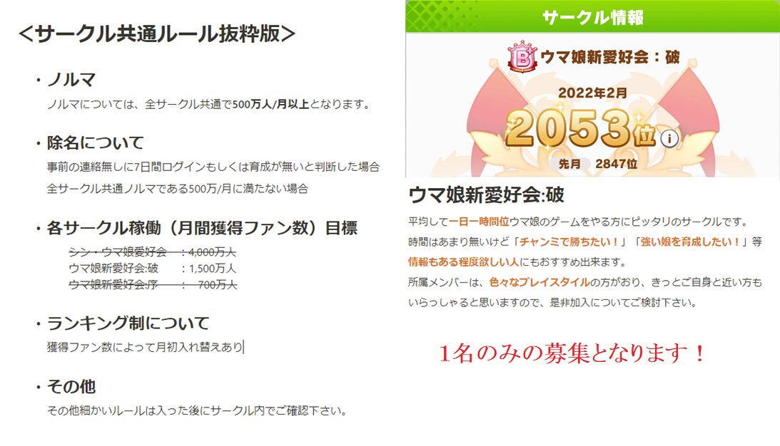 ウマ娘愛好会サークル募集専用 Fptmyodcwec37lm Twitter