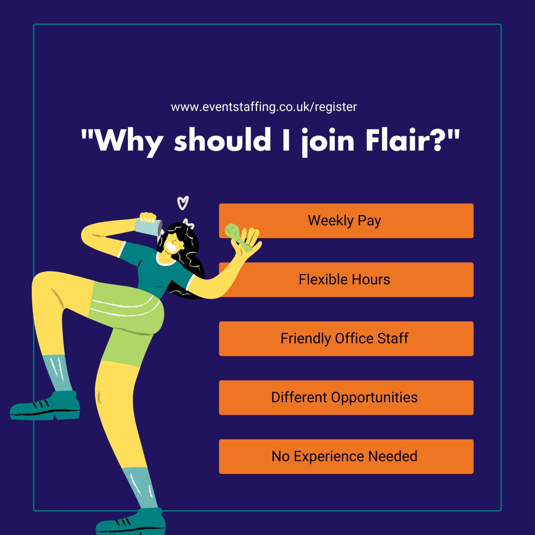 FlairEventStaff's tweet photo. Not to boast but we're pretty great...

That's why we already have a huge and ever-growing team ready to go this year. 

Why not call us and enquire on 01612412441 so one of our friendly office members can talk you through our process. You wont regret it. https://t.co/8lUAPlwqEJ
