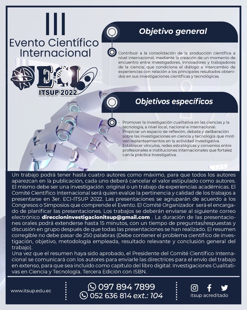 IAcreditado's tweet photo. !Importante¡ 
El evento se realizara totalmente en modalidad Virtual para precautelar la salud de sus asistentes.
La entrega de los Resúmenes para participar en el Evento se extiende hasta el 15 de Febrero, el mismo que se realizara los días 17 y 18 del mes de marzo de 2022. https://t.co/tWmJmf6v5O