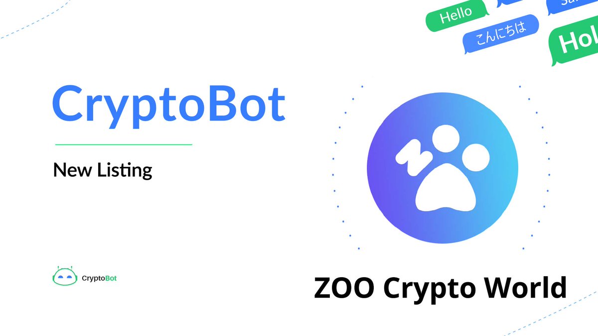 AbsoluteWallet's tweet photo. 🚨 New Listing Detected

We are happy to announce the integration of #ZooCryptoWorld in CryptoBot Wallet 🤖

Your $ZOO tokens are now available from all your devices, anytime!

CryptoBot makes the #cryptocurrencies simple:
➡️ https://t.co/QROsEjoAAk https://t.co/axPD27VpGC