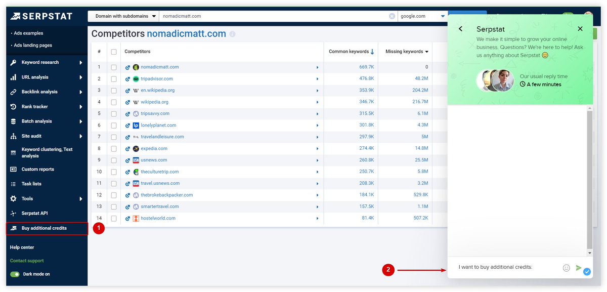 Self-purchase of credits has been released!🤩
It happened the credits for your favorite reports ended, and you had to wait for their updates.
We've solved it! Each method is described here: bit.ly/3APNkTo - "What to do if the credits for one of the modules are over?"