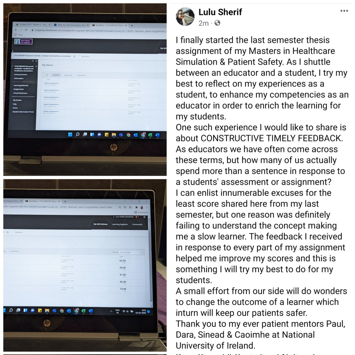 lulusherif's tweet photo. @nuigalway Thank you Paul, Dara, Sinead &amp; Caoimhe for enriching my learning experience during my MSc  HSP. I'm in my final sem 😀 https://t.co/ufgL7E7lMn