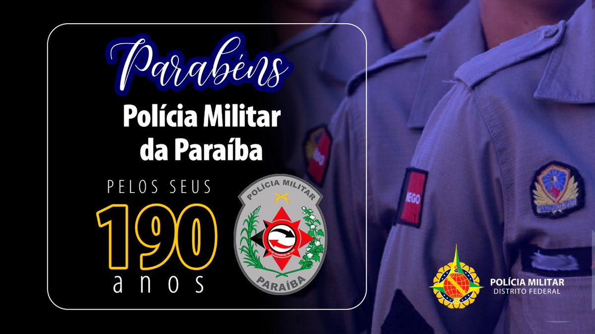 pmdfoficial's tweet photo. Mais uma das nossas policias completando 190 anos na data de hoje (3). Parabéns, Policia Militar da Paraíba! 👮👮♀️👏👏👏 @pmpboficial
#pmdf #pmpb #parabens #policiamilitar #militar #Policia https://t.co/nXJiApgulJ