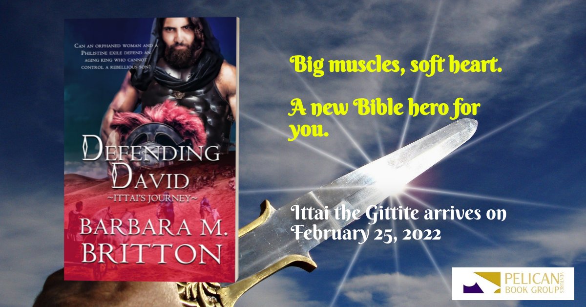 BarbaraMBritton's tweet photo. A new Bible hero is coming February 25th, but you can pre-order his story today! DEFENDING DAVID isn't easy, especially with Joab in the house.
#BiblicalFiction #KingDavid #rebellion #Ittai the Gittite
#friendship #faithinGod
https://t.co/kyGsaOeuCu https://t.co/8aIgIBRrEB
