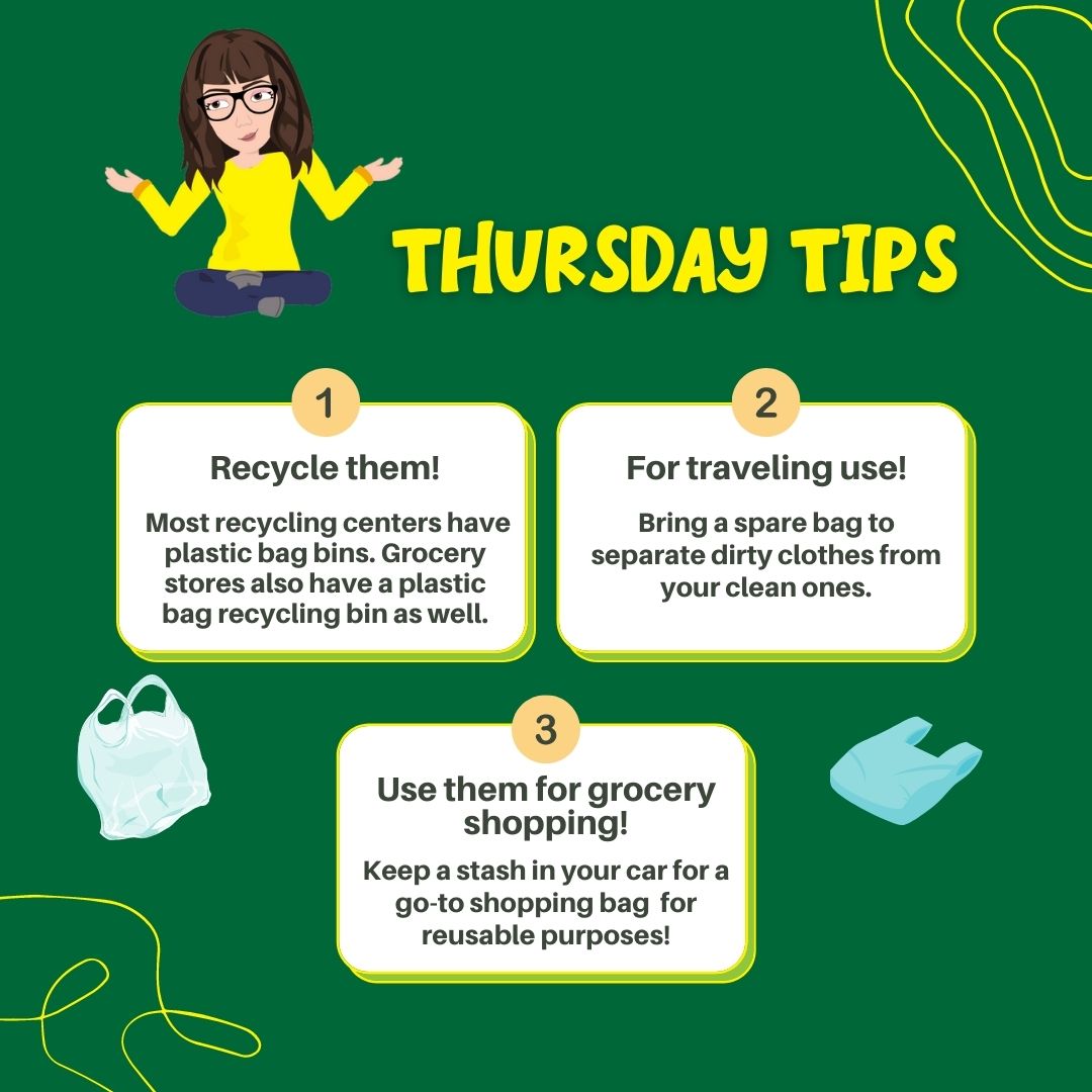 crazymaybebut's tweet image. #tipsandtricksthursday I applaud your efforts to reduce carbon footprint!  And, luckily for you, there are a ton of ways that can help you to better utilize all of those bags!

What method are you implementing to reduce your carbon footprint? Comment down below! 💭