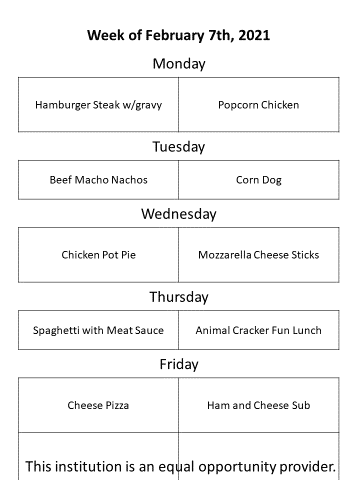 RRESPandas's tweet photo. Here are the menus for the week of February 7. #RRESPandas https://t.co/LrvRx6RHcb