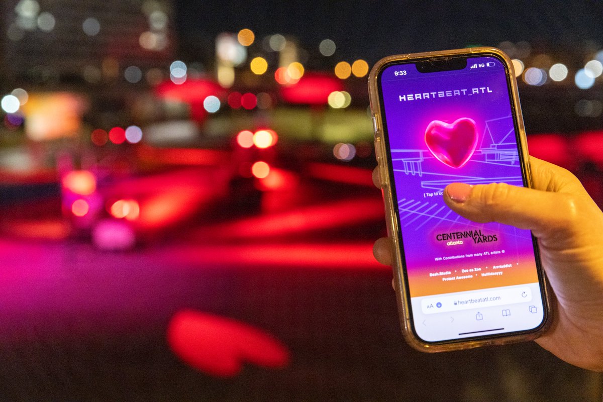 ELEVATE Atlanta (@elevateatl) on Twitter photo Congrats to <a href="/Dashboard_US/">Dashboard</a> on curating Heartbeat_ATL: a massive interactive light-based art installation covering 20 acres in Downtown Atlanta's <a href="/CentennialYards/">Centennial Yards</a>. Click on QR codes on streets & bridges by <a href="/MBStadium/">Mercedes-Benz Stadium</a> & <a href="/StateFarmArena/">State Farm Arena</a> to interact with artwork from your smartphone. Congrats to <a href="/Dashboard_US/">Dashboard</a> on curating Heartbeat_ATL: a massive interactive light-based art installation covering 20 acres in Downtown Atlanta's <a href="/CentennialYards/">Centennial Yards</a>. Click on QR codes on streets & bridges by <a href="/MBStadium/">Mercedes-Benz Stadium</a> & <a href="/StateFarmArena/">State Farm Arena</a> to interact with artwork from your smartphone.
