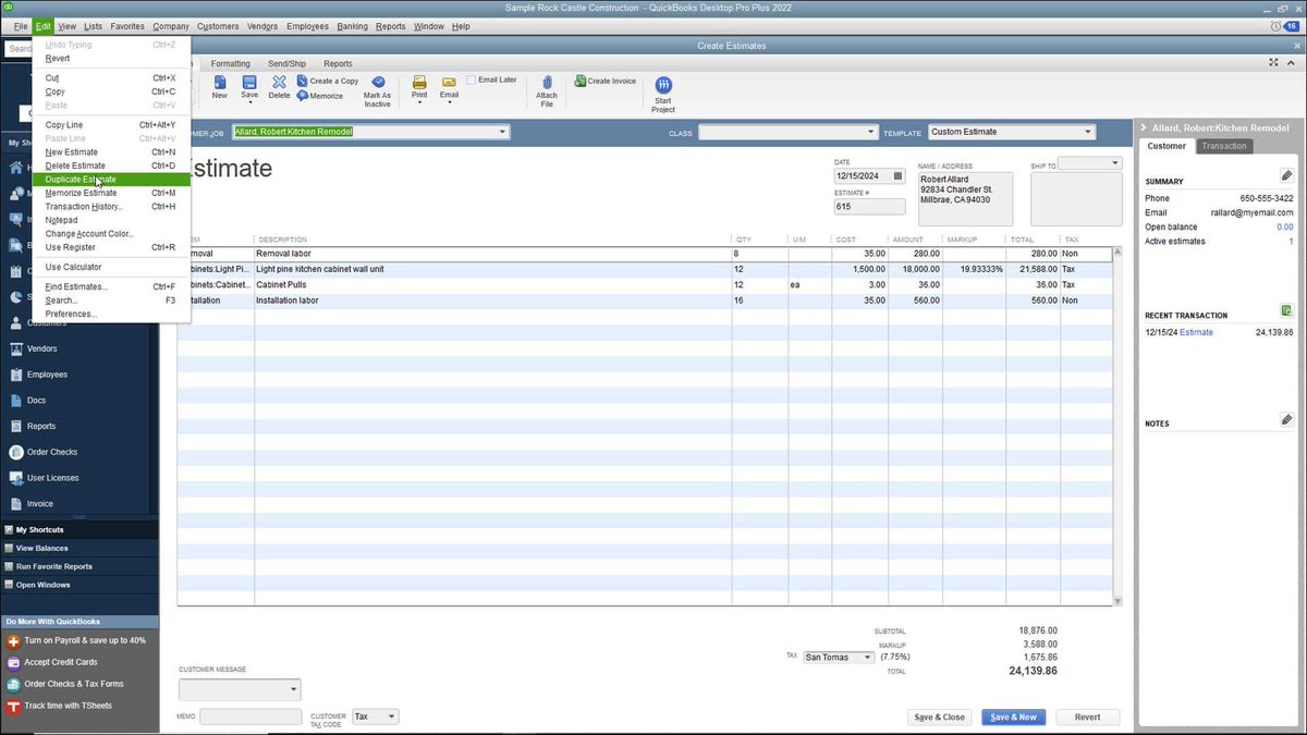 teachucomp's tweet image. Duplicating an Estimate in #QuickBooks Pro 2022:
teachucomp.com/duplicate-an-e…
#quickbookstraining #quickbookstutorial