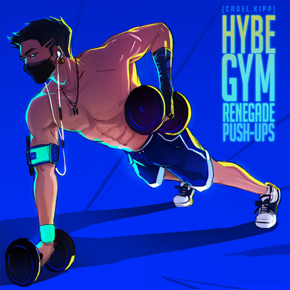 HYBE GYM - Renegade Push-Ups #RM #namjoon #hybe #cadelkipp